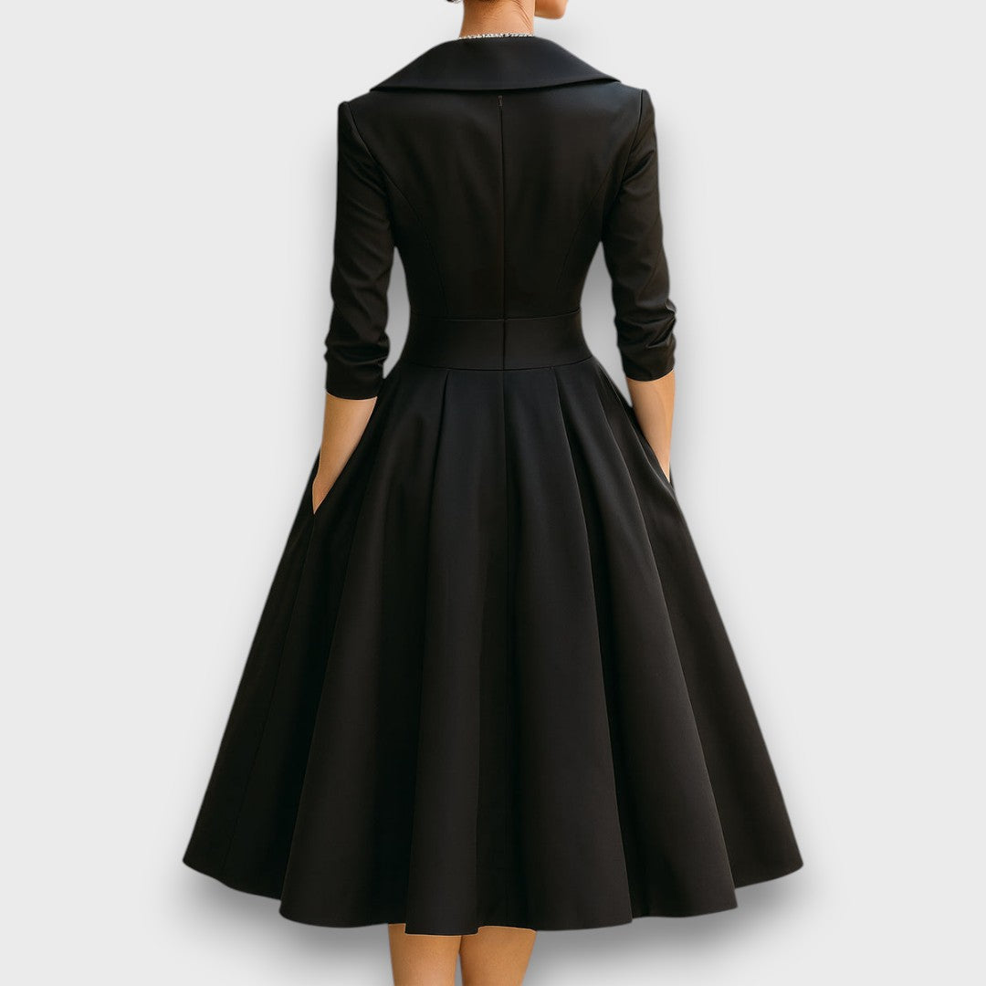 Lina – Robe midi satinée