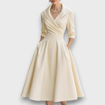 Lina – Robe midi satinée