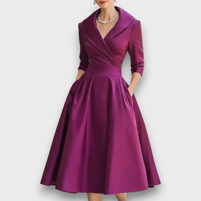 Lina – Robe midi satinée