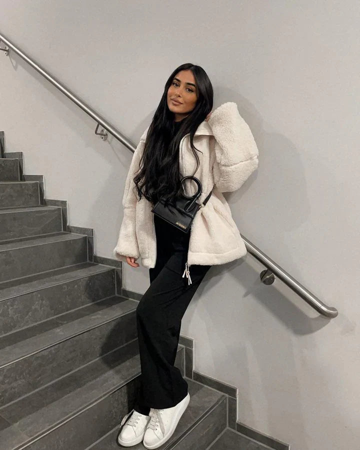 KAJA – Manteau en Teddy Doux