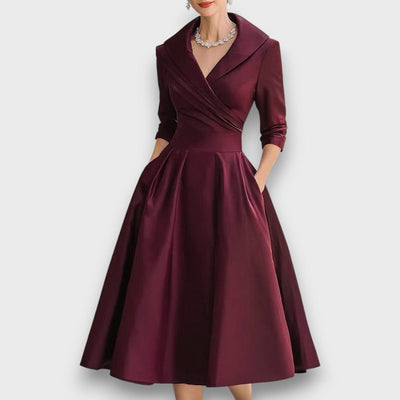 Lina – Robe midi satinée