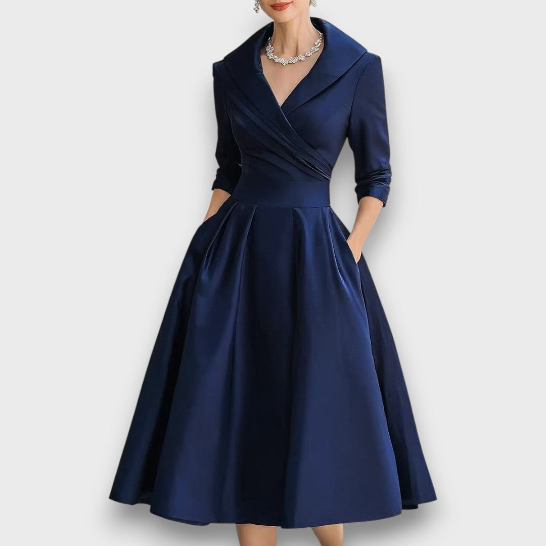 Lina – Robe midi satinée