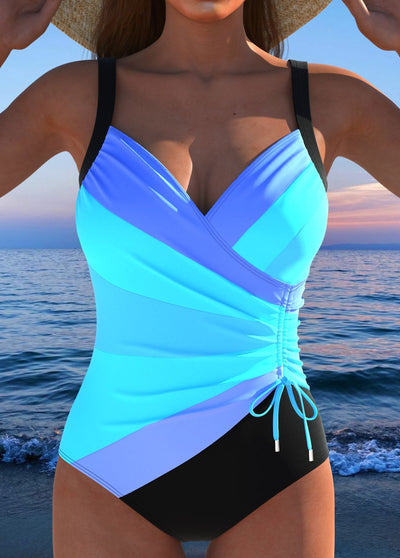 Maillot de bain cache-cœur de luxe avec imprimé coloré