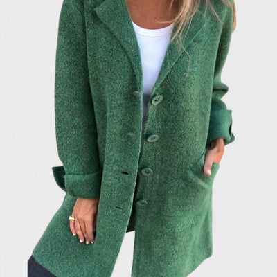 Maila – Manteau long casual à revers