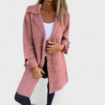 Maila – Manteau long casual à revers