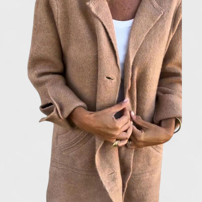 Maila – Manteau long casual à revers