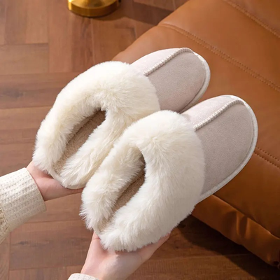 Chioraé – Chaussons en fourrure antidérapants pour l’hiver