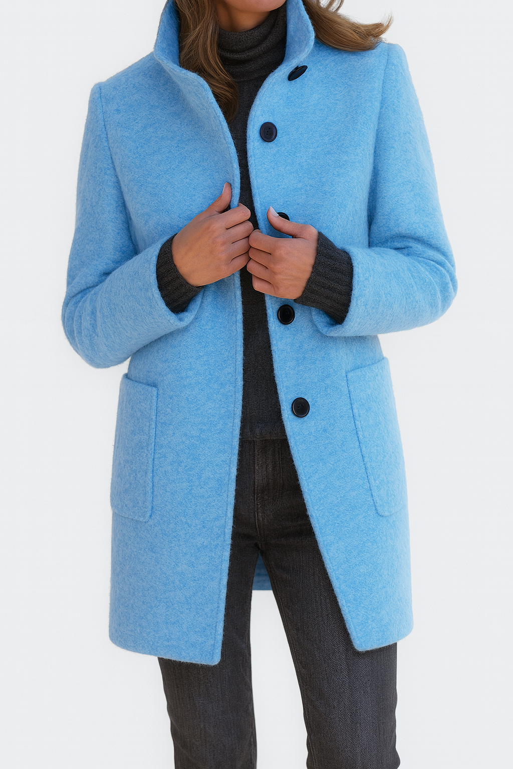 Noémie™ | Manteau femme à col montant