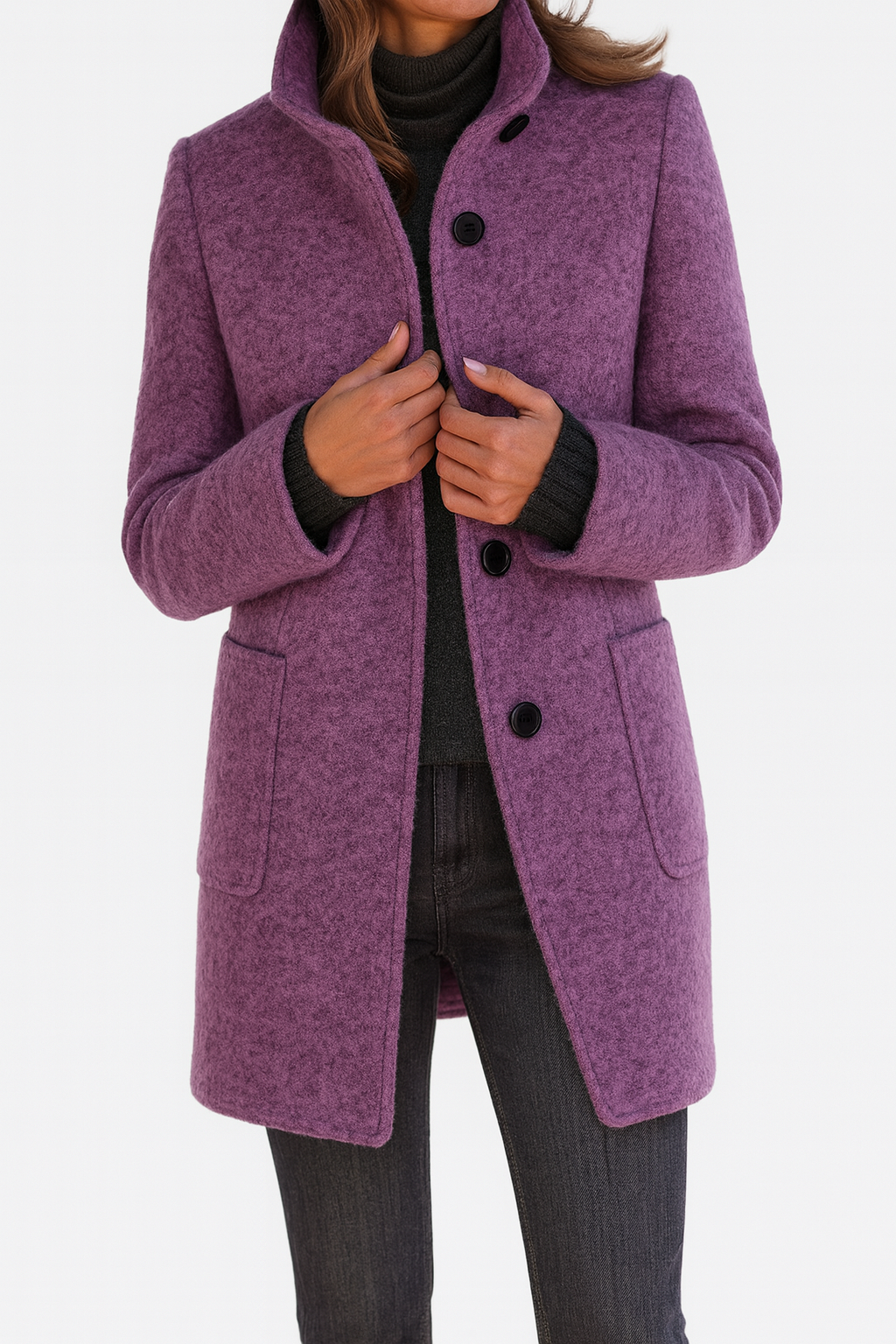 Noémie™ | Manteau femme à col montant