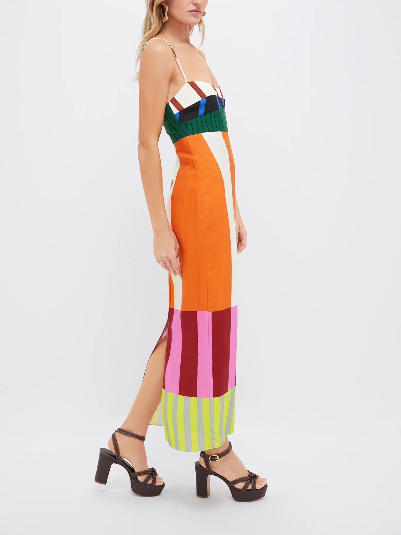 Paloma – Robe Maxi Colorée à Rayures