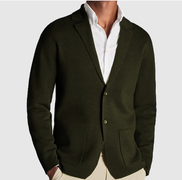 Oliver - Blazer en tricot confortable avec fermeture à boutons à l'avant