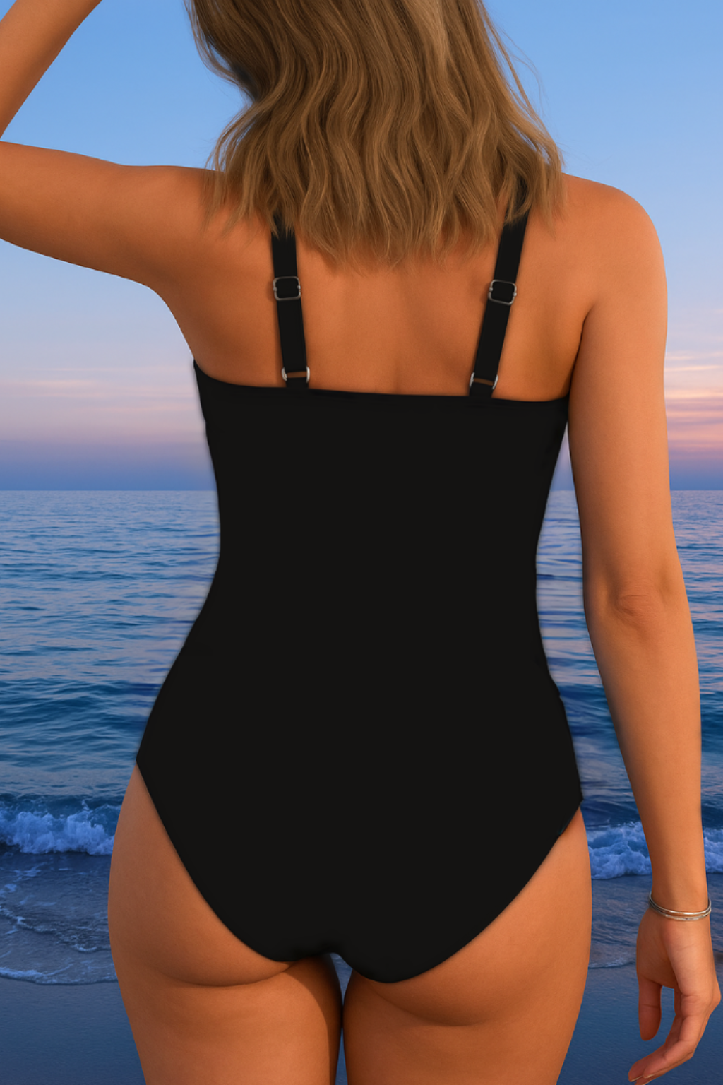 Maillot de bain cache-cœur de luxe avec imprimé coloré