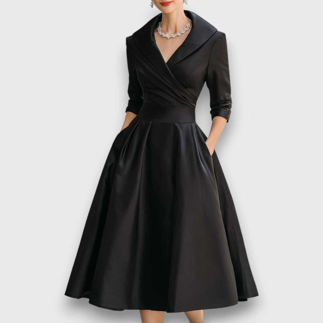 Lina – Robe midi satinée