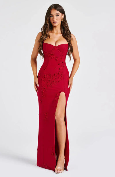 Robe Maxi en Appliqué Floral L’atelier D’amélie