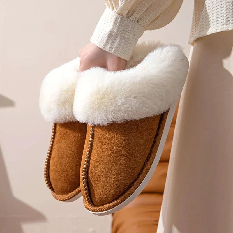 Chioraé – Chaussons en fourrure antidérapants pour l’hiver