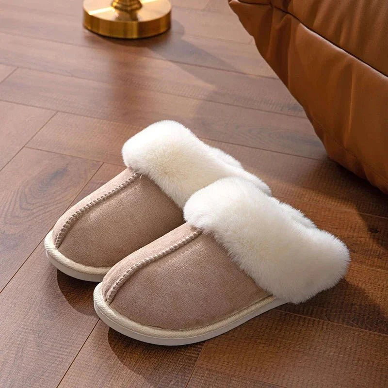 Chioraé – Chaussons en fourrure antidérapants pour l’hiver