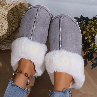 Chioraé – Chaussons en fourrure antidérapants pour l’hiver